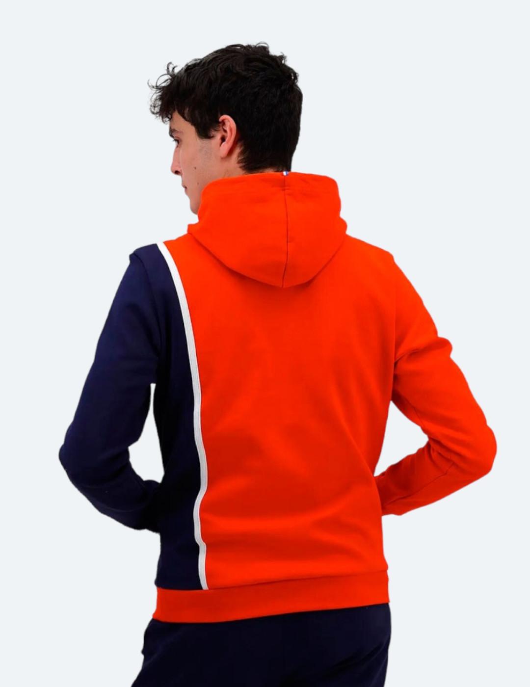 Sudadera roja con capucha para hombre, le coq sportif