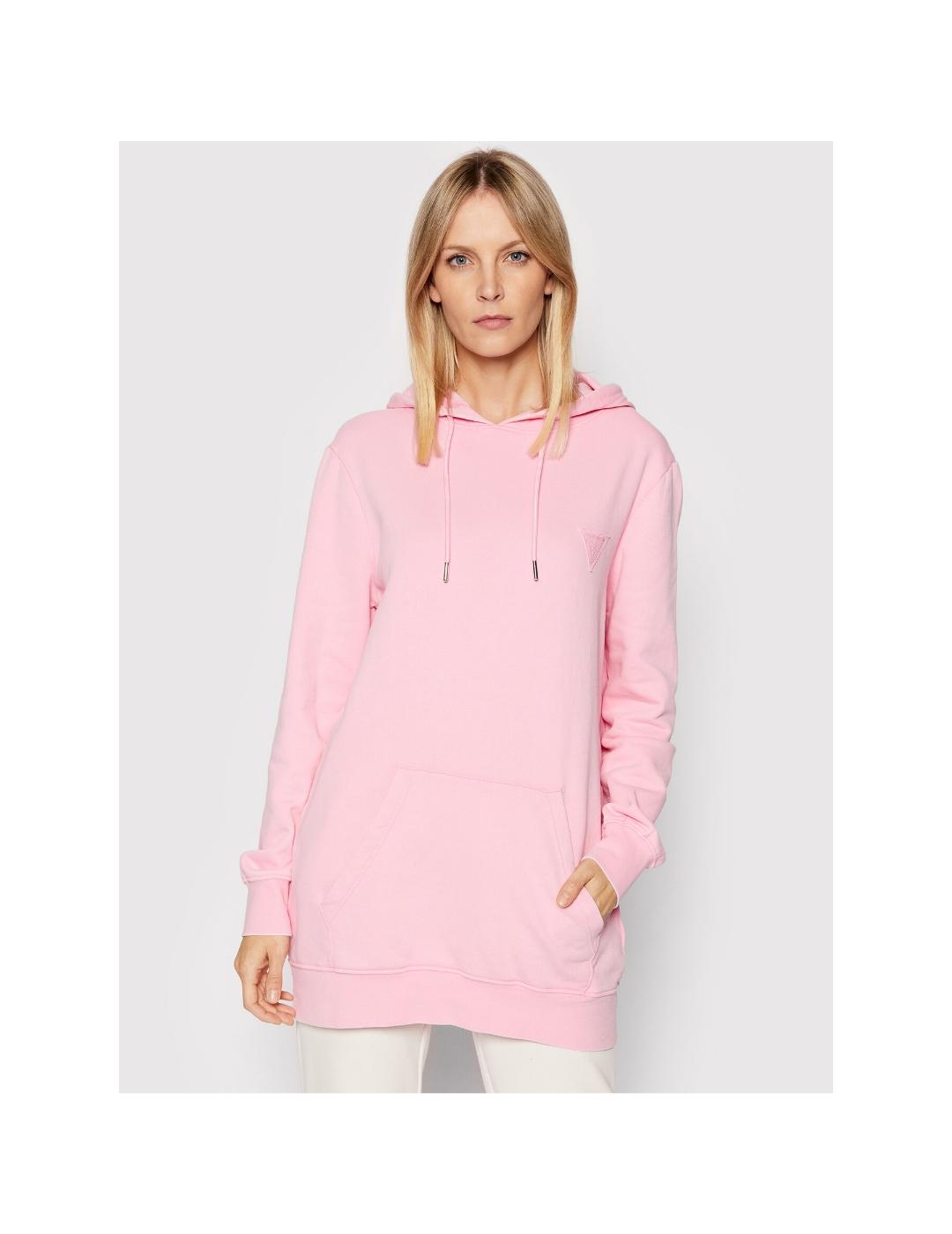 Sudadera vestido Guess rosa para mujer