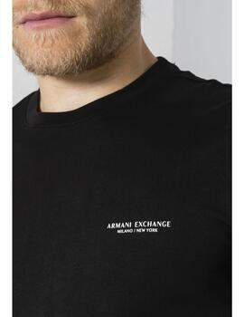 Camiseta Armani Exchange negra básica hombre