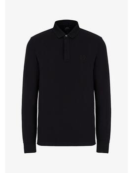 Polo Armani Exchange largo negro para hombre