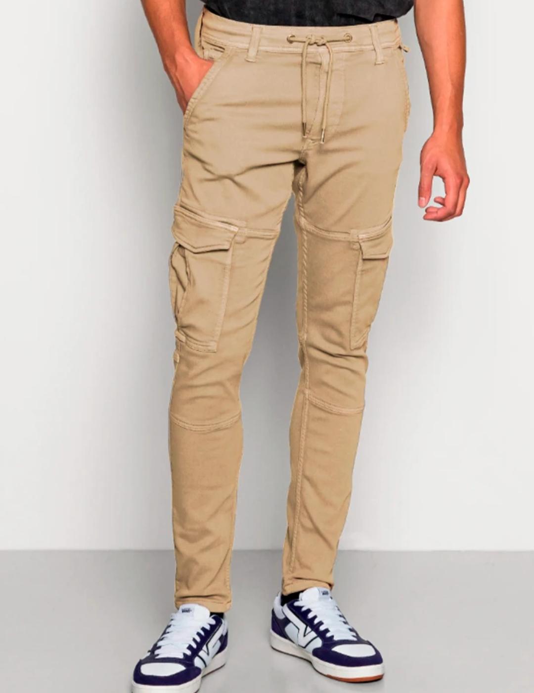 Pantalones beige hombre jogger Jared pepe jeans