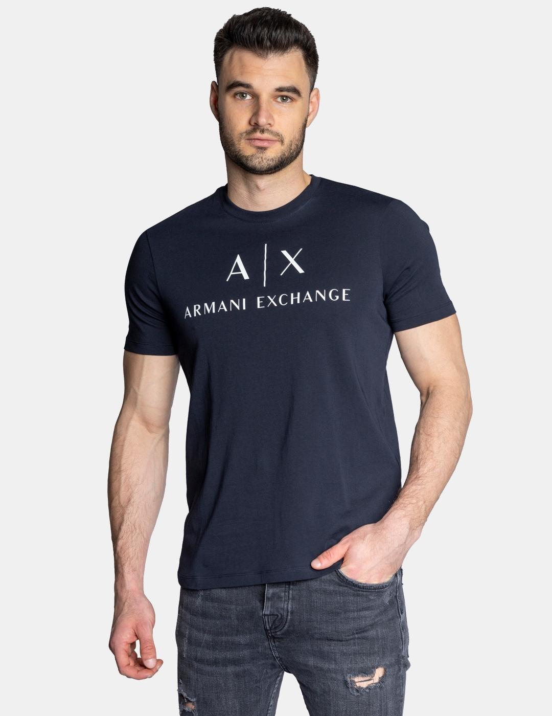 Camiseta Armani Exchange AX marino para hombre