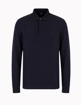 Polo Armani Exchange largo marino para hombre