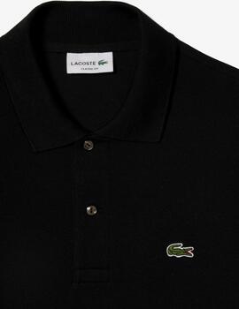 Polo Lacoste piqué negro para hombre