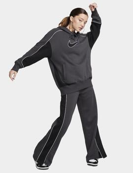 Sudadera Nike gris oversize para mujer