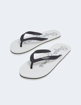 Chanclas Pepe Jeans Hombre Blanco Roto Bay Beach