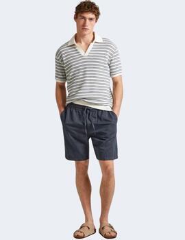 Bermudas Pepe Jeans Hombre Gris Relaxed Linen