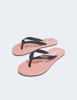 Chanclas Pepe Jeans Mujer negras Bay Beach Brand W