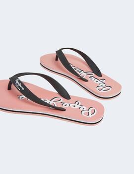 Chanclas Pepe Jeans Mujer negras Bay Beach Brand W