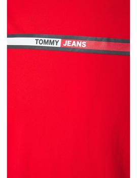 Camiseta Tommy Jeans Roja Hombre