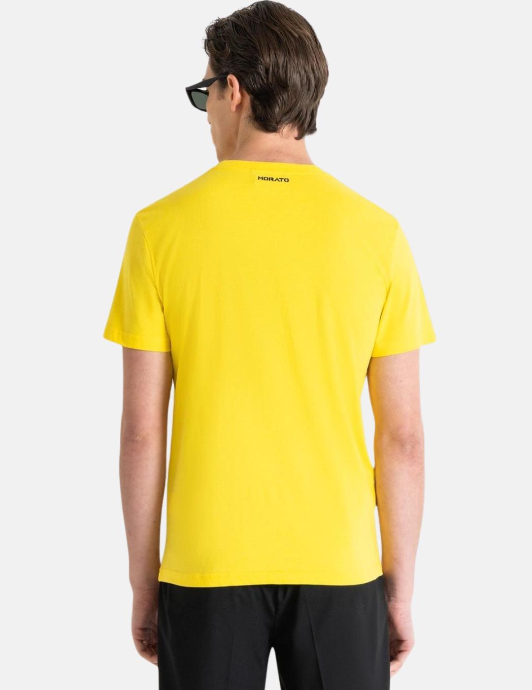 Camiseta Antony Morato amarilla calavera hombre