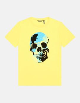 Camiseta Antony Morato amarilla calavera hombre