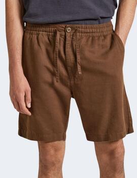 Bermudas Pepe Jeans Hombre Marron Linen Smart