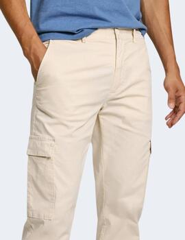  Pantalón Pepe Jeans Hombre Blanco Roto Slim Cargo