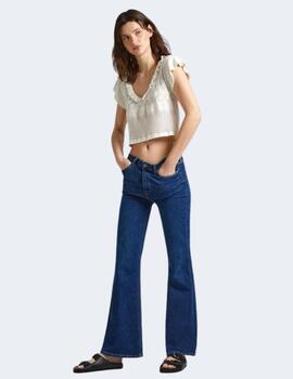 Jeans Pepe Jeans Mujer Flare UHW azul marino