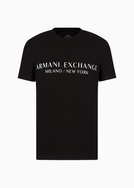 Camiseta Armani Exchange hombre negra basica