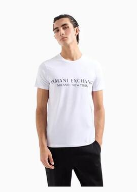 Camiseta Armani Exchange blanca hombre basica