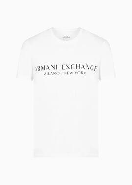Camiseta Armani Exchange blanca hombre basica