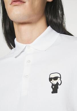 Polo Karl Lagerfeld Nos blanco para hombre