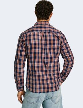 Camisa Pepe Jeans Hombre Morgan Cuadros Marino