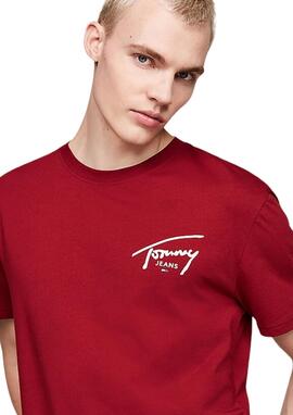 Camiseta Tommy Jeans granat maxlogo espalda hombre