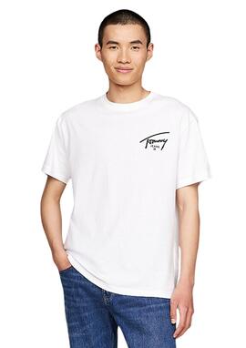 Camiseta Tommy Jeans blanca maxlogo espalda hombre