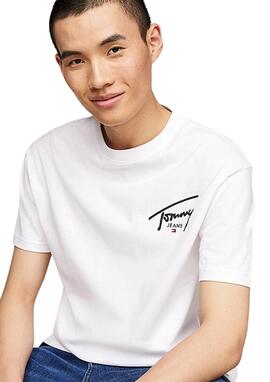 Camiseta Tommy Jeans blanca maxlogo espalda hombre