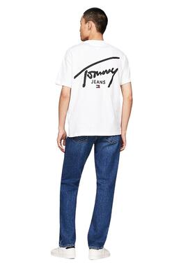 Camiseta Tommy Jeans blanca maxlogo espalda hombre