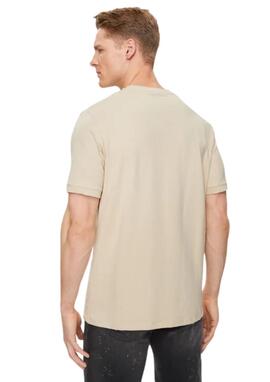 Camiseta Karl Lagerfeld Camel Logo bordado Hombre