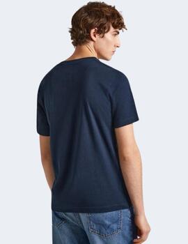 Camiseta Pepe Jeans Hombre Azul Marino Connor