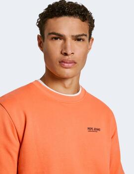 Camiseta Pepe Jeans Hombre Naranja Sam Crew