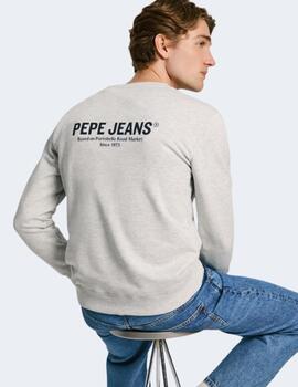 Sudadera Pepe Jeans Hombre Gris Sam Crew