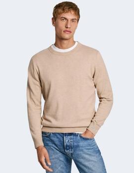 Jersey Pepe Jeans Hombre Beige New Andre Crew Neck