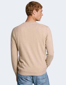 Jersey Pepe Jeans Hombre Beige New Andre Crew Neck