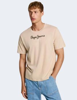 Camiseta Pepe Jeans Hombre Beige Eggo N