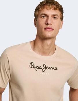 Camiseta Pepe Jeans Hombre Beige Eggo N