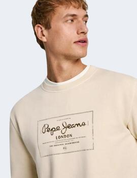 Sudadera Pepe Jeans Hombre Simon Beige