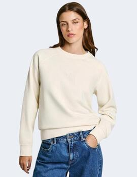 Sudadera Pepe Jeans Mujer Blanco Roto Felicity