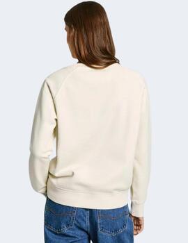 Sudadera Pepe Jeans Mujer Blanco Roto Felicity