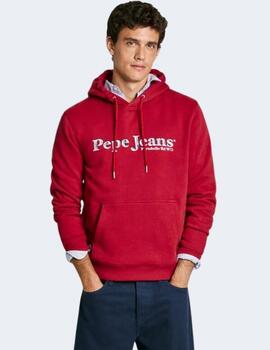 Sudadera Pepe Jeans Hombre Somers Hoodie Roja