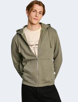 Sudadera Pepe Jeans Hombre Verde New Joe Zip