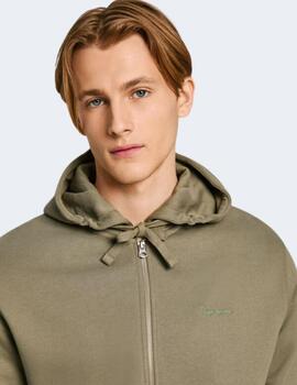 Sudadera Pepe Jeans Hombre Verde New Joe Zip