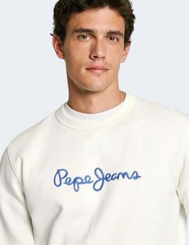 Sudadera Pepe Jeans Hombre Blanco New Joe Crea