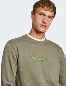 Sudadera Pepe Jeans Hombre Verde New Joe Crew