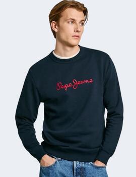 Sudadera Pepe Jeans Hombre Azul New Joe Crew