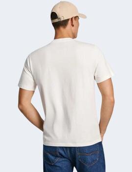 Camiseta Pepe Jeans Hombre Blanca rota Axel Tee