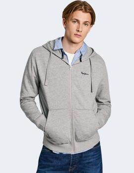 Sudadera Pepe Jeans Hombre Gris New Joe Zip