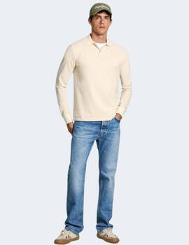 Polo Pepe Jeans Hombre Blanco Roto New Oliver GD