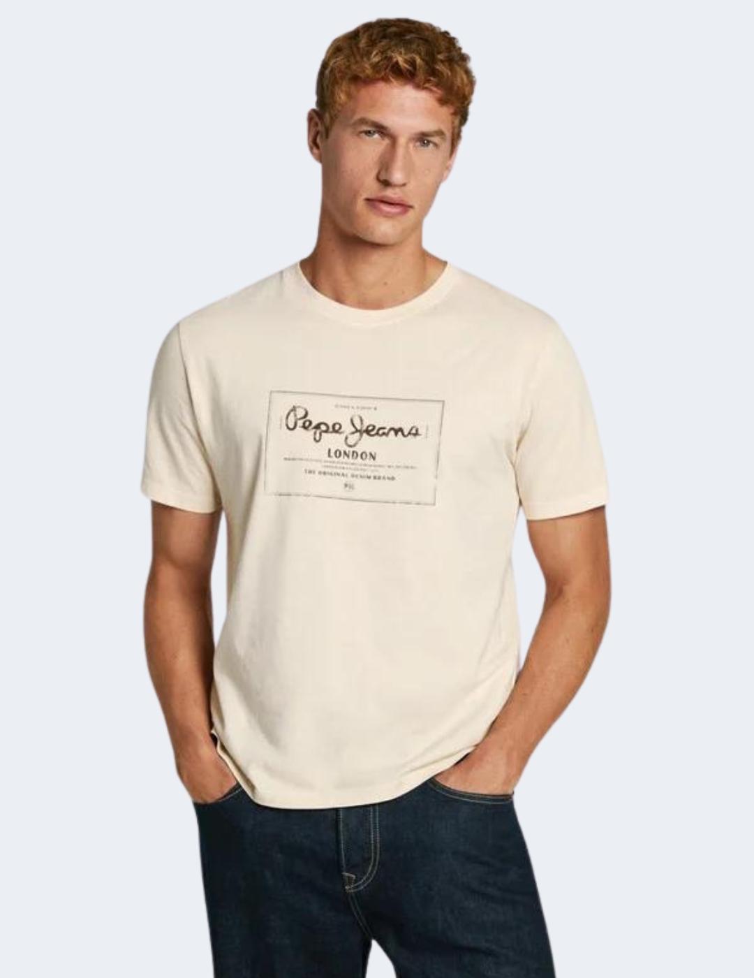 Camiseta Pepe Jeans Hombre Blanco Roto Simon Tee