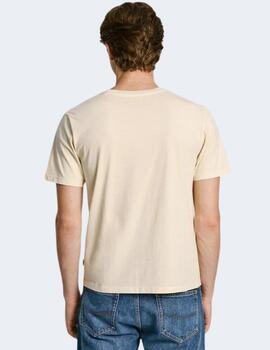 Camiseta Pepe Jeans Hombre Blanco Roto Simon Tee